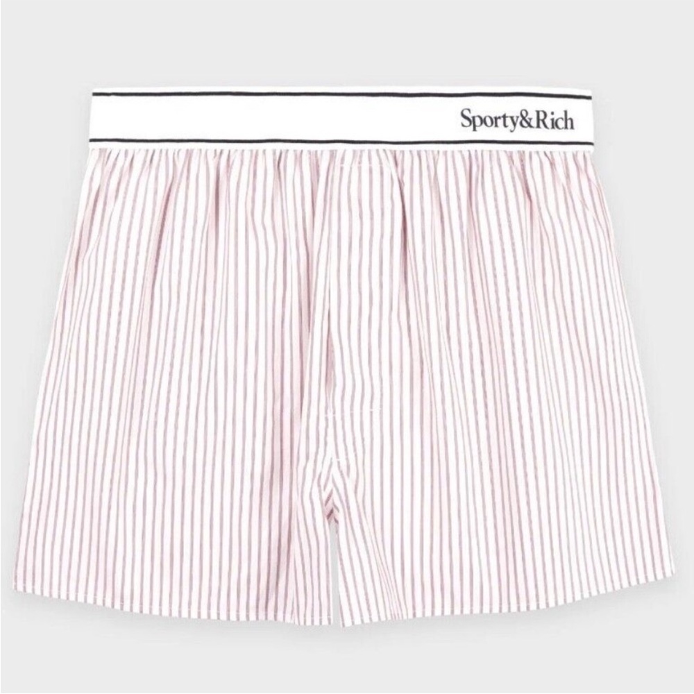 SPORTY & RICH SERIF LOGO BOXER SHORT S.